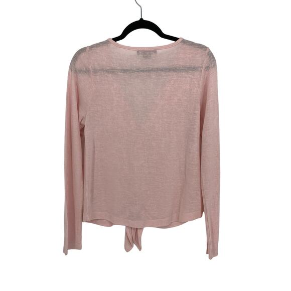 Sanctuary Sweater Womens Sz Small Tie Front Button Down V-Neck Long Sleeve Pink - Picture 5 of 5